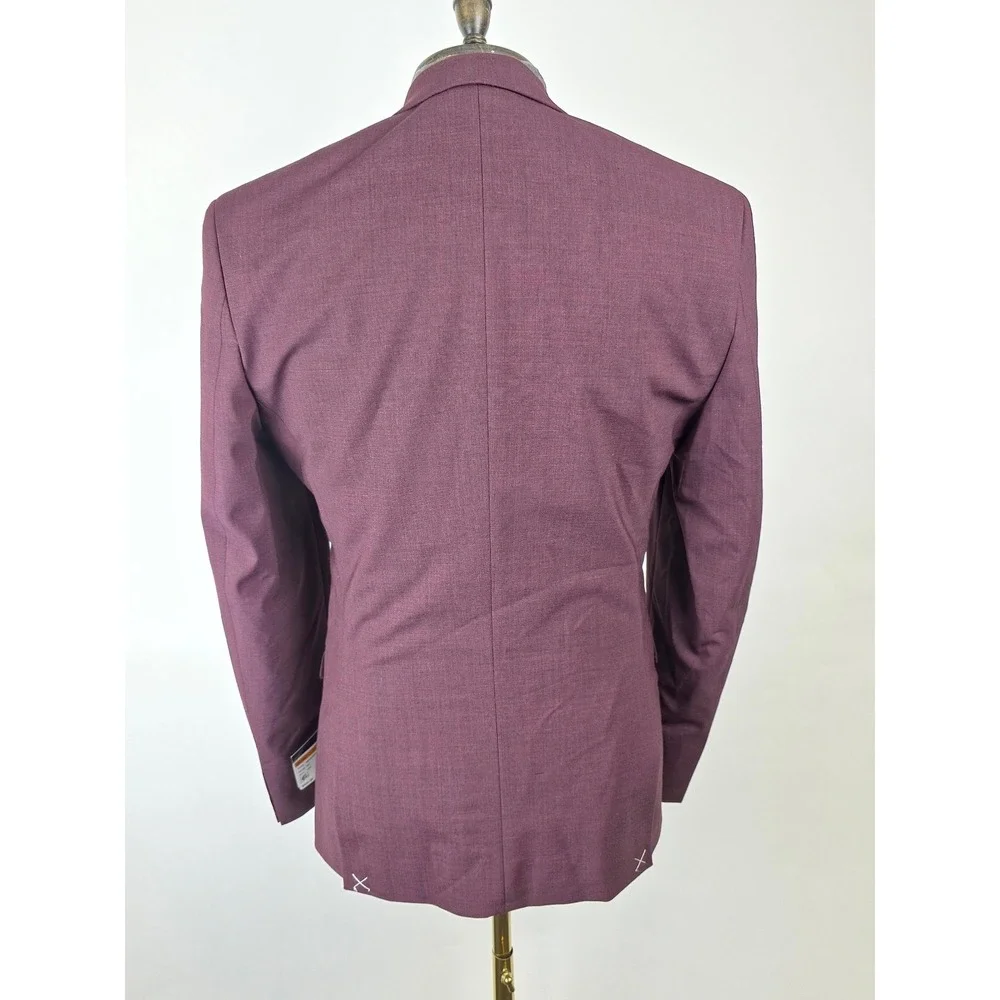 bar III Sport Coat Mens‎ 36R Red Wool Blend Two Button Blazer Suit Jacket NWT